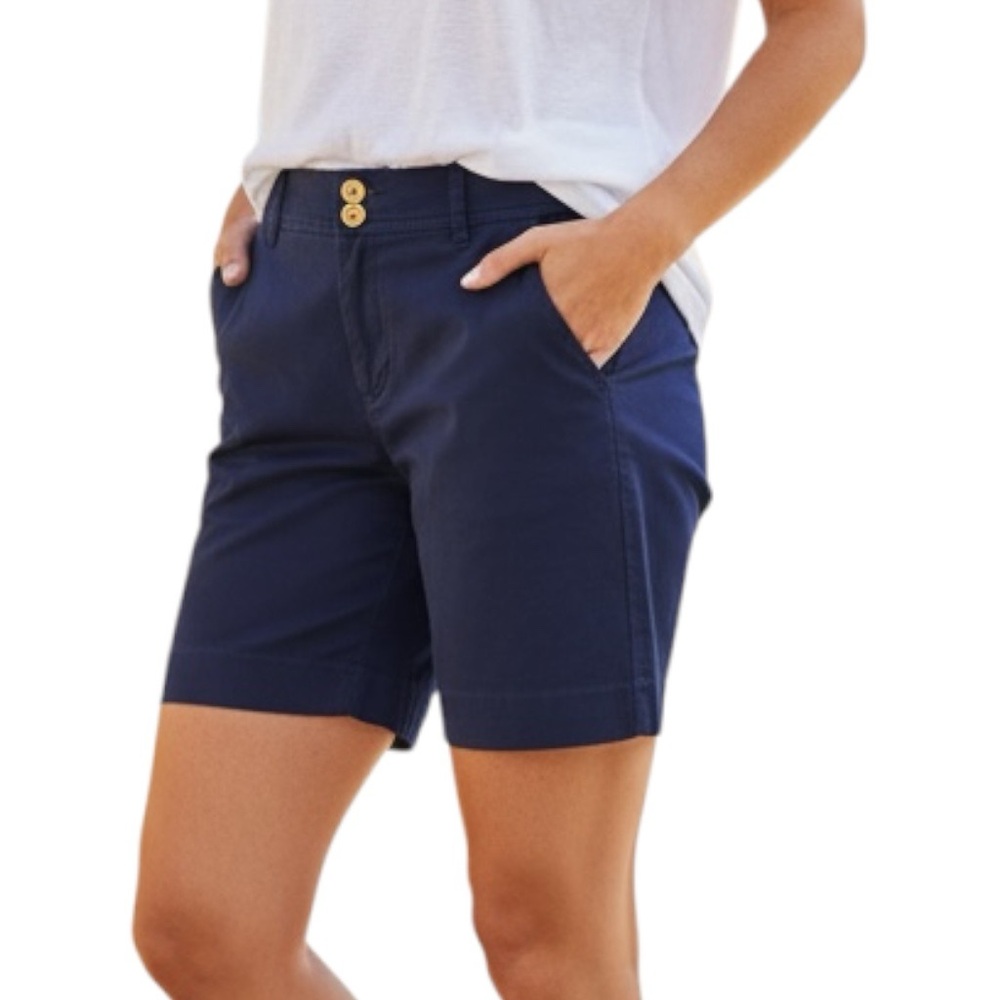 LAUREN RALPH LAUREN ☆ Navy Blue Chino Twill Cotton 5" Inseam Shorts
